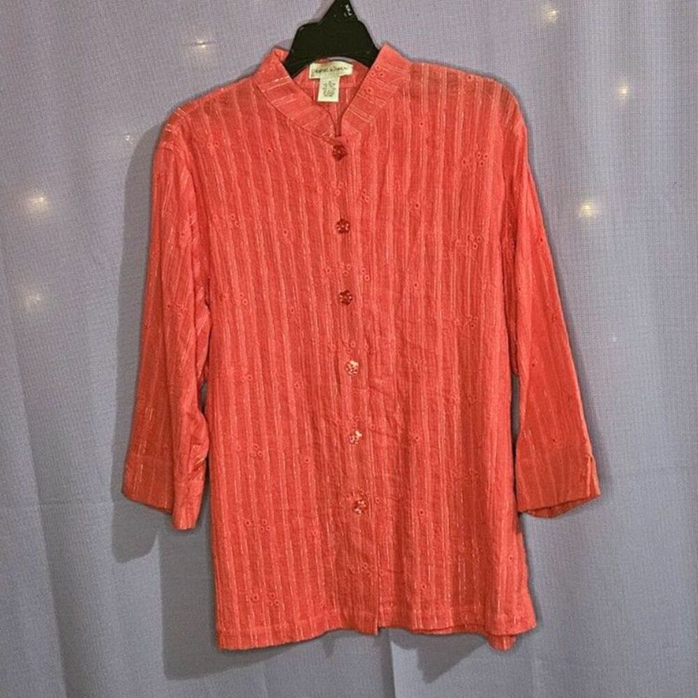 Draper's & Damon's, Pink, Silver, Top, Size: S